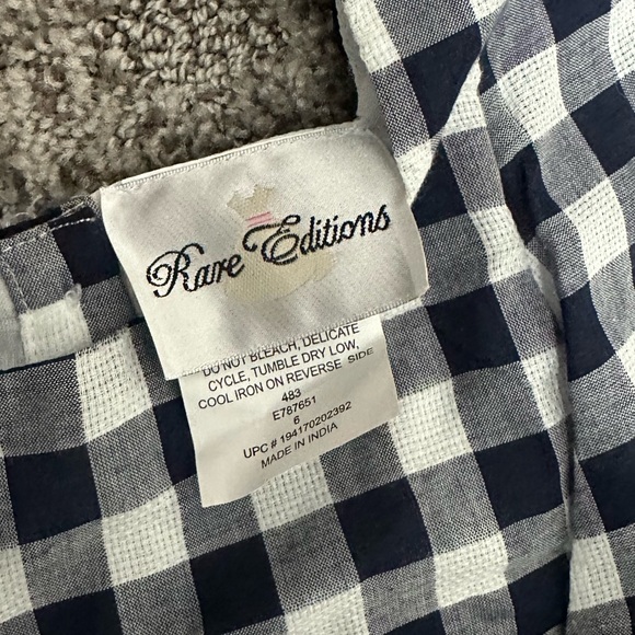 Rare Editions 2-piece set Navy Shorts with Navy and White Checkered top - Picture 4 of 11